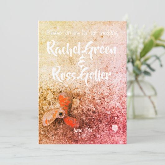  uitnodiging voor het huwelijk (Staand voorkant)