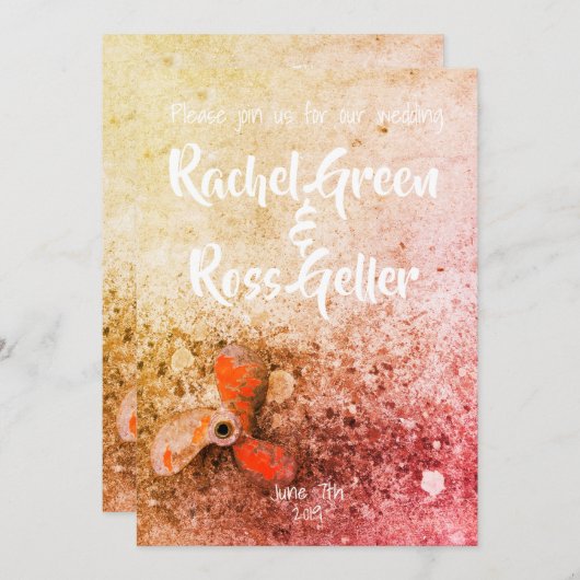 uitnodiging voor het huwelijk (Voorkant / Achterkant)