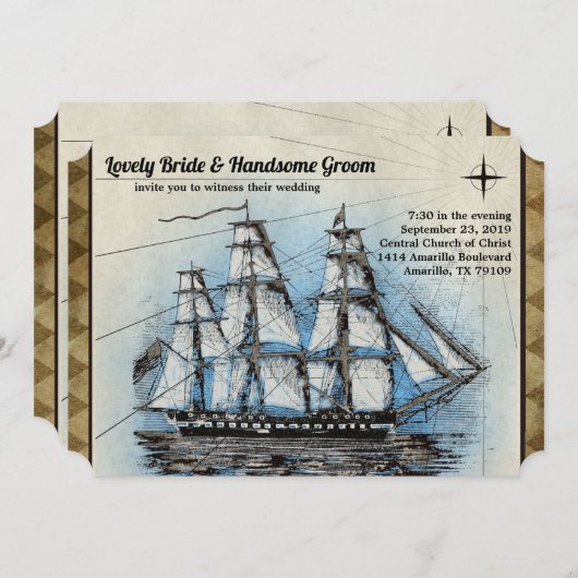  uitnodiging voor het huwelijk (Voorkant / Achterkant)