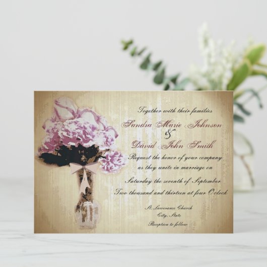  uitnodiging voor het huwelijk (Staand voorkant)