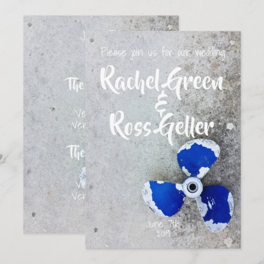 uitnodiging voor het huwelijk (Voorkant / Achterkant)