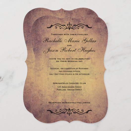  uitnodiging voor het huwelijk (Voorkant / Achterkant)