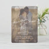 Uitnodiging voor het huwelijk | Eenvoudig met witt (Staand voorkant)