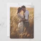 Uitnodiging voor het huwelijk | Eenvoudig met witt (Achterkant)