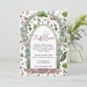 uitnodiging voor het huwelijk in flora en fauna (Staand voorkant)