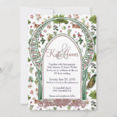 uitnodiging voor het huwelijk in flora en fauna (Voorkant)