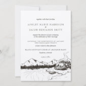 Uitnodiging voor het huwelijk in het Rustic Winter (Voorkant)