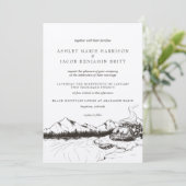 Uitnodiging voor het huwelijk in het Rustic Winter (Staand voorkant)