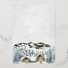 Uitnodiging voor het huwelijk in het Rustic Winter