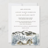 Uitnodiging voor het huwelijk in het Rustic Winter (Voorkant)