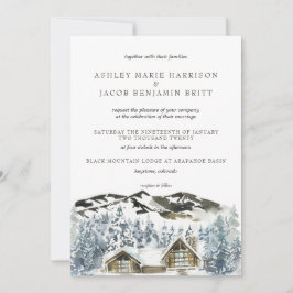 Uitnodiging voor het huwelijk in het Rustic Winter