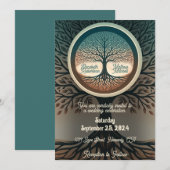 Uitnodiging voor het huwelijk | Levensboom (Voorkant / Achterkant)