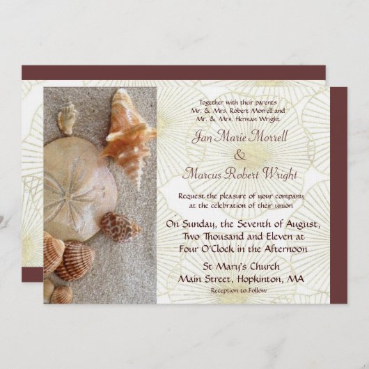 Uitnodiging voor het huwelijk op zee (Voorkant / Achterkant)