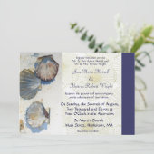 Uitnodiging voor het huwelijk op zee (Staand voorkant)