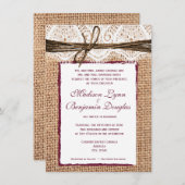 Uitnodiging voor het huwelijk tussen Rustisch land (Voorkant / Achterkant)