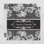 uitnodiging voor het huwelijk tussen zwarte en wi (Voorkant / Achterkant)