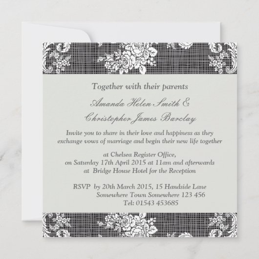  uitnodiging voor het huwelijk tussen zwarte en wi (Achterkant)