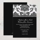 Uitnodiging voor het huwelijk tussen zwarte en wit (Voorkant / Achterkant)