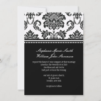 Uitnodiging voor het huwelijk tussen zwarte en wit