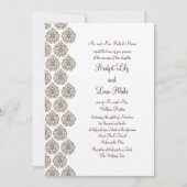 uitnodiging voor het huwelijk van Damask op champ (Voorkant)