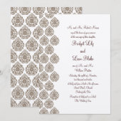  uitnodiging voor het huwelijk van Damask op champ (Voorkant / Achterkant)