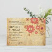  uitnodiging voor het huwelijk van Floral (Staand voorkant)