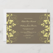 uitnodiging voor het huwelijk van Floral Flourish (Achterkant)