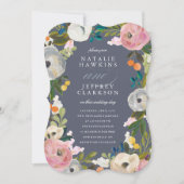  uitnodiging voor het huwelijk van Florals (Voorkant)