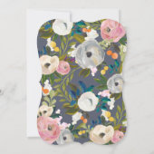  uitnodiging voor het huwelijk van Florals (Achterkant)