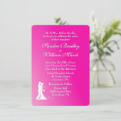 Uitnodiging voor het huwelijk van Fuchsia (Staand voorkant)