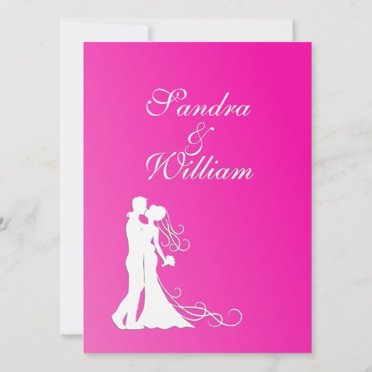 Uitnodiging voor het huwelijk van Fuchsia (Achterkant)