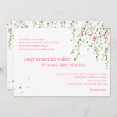 Uitnodiging voor het huwelijk van Garden Blooms (Voorkant / Achterkant)