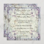 Uitnodiging voor het huwelijk van hout (Voorkant / Achterkant)