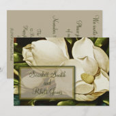 Uitnodiging voor het huwelijk van Magnolias (Voorkant / Achterkant)