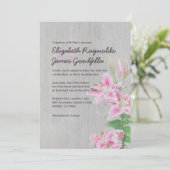  uitnodiging voor het huwelijk van Stargazer Lily (Staand voorkant)