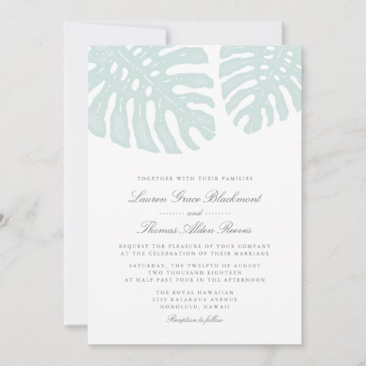 uitnodiging voor het huwelijk van Tropics (Voorkant)