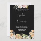 Uitnodiging voor het huwelijk | Witte bloemen en g (Voorkant)