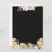 Uitnodiging voor het huwelijk | Witte bloemen en g (Achterkant)