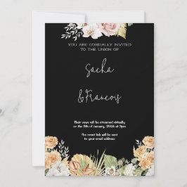 Uitnodiging voor het huwelijk | Witte bloemen en g