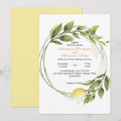 Uitnodiging voor het huwelijksceremonie. (Voorkant / Achterkant)