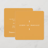 Uitnodiging voor het huwelijksdiner Colorus (Voorkant / Achterkant)