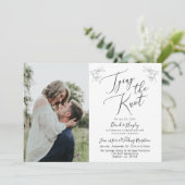 Uitnodiging voor het Huwelijksfeest 'De Knoop Door (Staand voorkant)