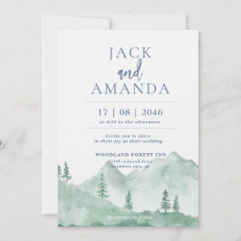 Uitnodiging voor het huwelijksfeest in het bergwou