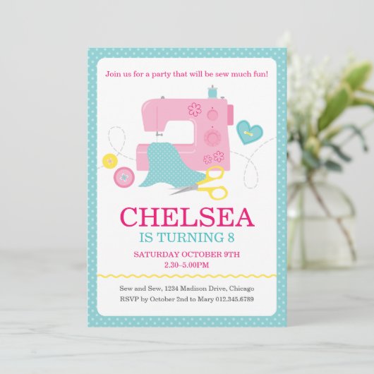 uitnodiging voor het indienen van naaigarendagen (Staand voorkant)