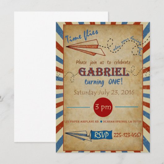 uitnodiging voor het indienen van vliegdagen (Voorkant / Achterkant)