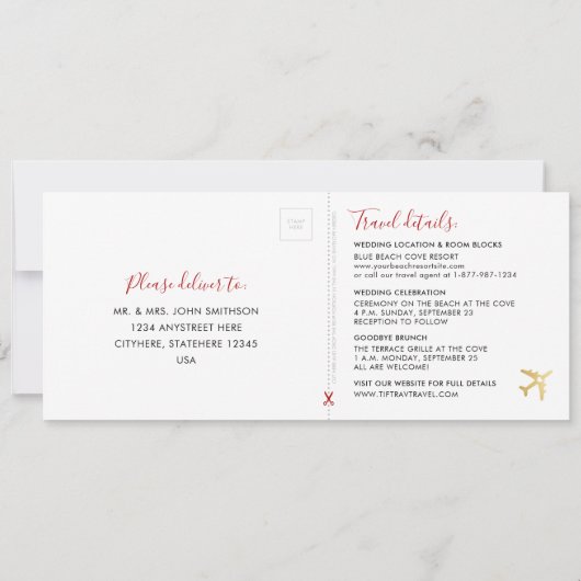 Uitnodiging voor het instappen van Pass Wedding Al (Achterkant)