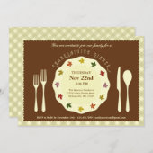 Uitnodiging voor het instellen van de Thanksgiving (Voorkant / Achterkant)