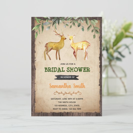 Uitnodiging voor het jagen op bruidsgordel (Staand voorkant)