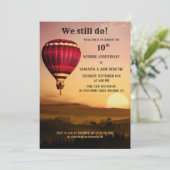 Uitnodiging voor het jubileum van een zonsondergan (Staand voorkant)