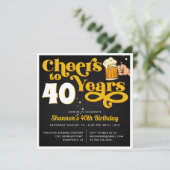 Uitnodiging voor het jubileumfeest ter ere van Yel (Staand voorkant)